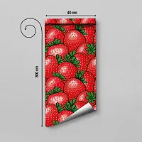 DeCorner - Self Adhesive Wallpaper for Walls (Strawberry) Extra Large Size (300x40) Cm Wall Stickers for Bedroom | Wall Stickers for Living Room | Wall Stickers for Kitchen | Pack of-1-thumb3