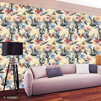 Self Adhesive Wallpapers (TextureFlower) Wall Stickers Extra Large (300x40cm) for Bedroom | Livingroom | Kitchen | Hall Etc-thumb4