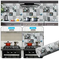 DeCorner-Wallpaper for Kitchen Waterproof | Wallpaper for Kitchen Oil Proof |Kitchen Wallpaper Size (40x200) Cm Decorations Kitchen Self Wallpaper Wall Stickers for Kitchen Wall Grey Kitchen Ketli-thumb2