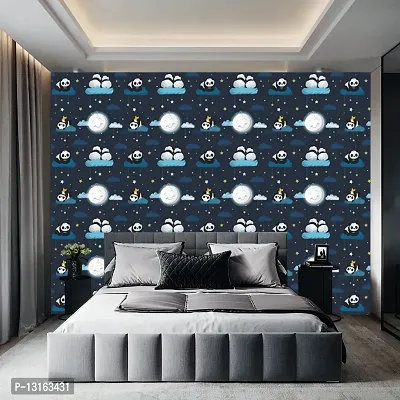 Self Adhesive Wallpapers (NightPanda) Wall Stickers Extra Large (300x40cm) for Bedroom | Livingroom | Kitchen | Hall Etc-thumb3