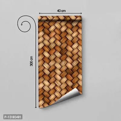 WALLWEAR - Self Adhesive Wallpaper For Walls And Wall Sticker For Home D&eacute;cor (WoodenMatt) Extra Large Size (300x40cm) 3D Wall Papers For Bedroom, Livingroom, Kitchen, Hall, Office Etc Decorations-thumb2