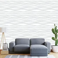 WALLWEAR - Self Adhesive Wallpaper For Walls And Wall Sticker For Home D&eacute;cor (WhiteWave) Extra Large Size (300x40cm) 3D Wall Papers For Bedroom, Livingroom, Kitchen, Hall, Office Etc Decorations-thumb3