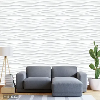 WALLWEAR - Self Adhesive Wallpaper For Walls And Wall Sticker For Home D&eacute;cor (WhiteWave) Extra Large Size (300x40cm) 3D Wall Papers For Bedroom, Livingroom, Kitchen, Hall, Office Etc Decorations-thumb4