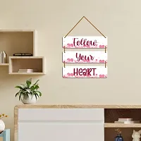 DeCorner Decorative Wooden Printed all Hanger | Wall Decor for Living Room | Wall Hangings for Home Decoration | Bedroom Wall Decor | Wooden Wall Hangings Home.(Follow Your Heart)-thumb4