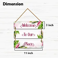 DeCorner Decorative Wooden Printed all Hanger | Wall Decor for Living Room | Wall Hangings for Home Decoration | Bedroom Wall Decor | Wooden Wall Hangings Home.(Welcome to our Place)-thumb3