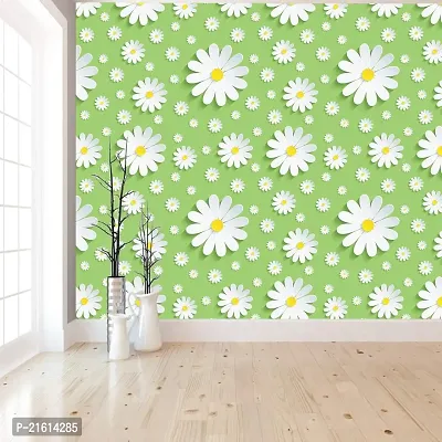 DeCorner - Self Adhesive Wallpaper for Walls (GreenWhiteFlower) Extra Large Size (300x40) Cm Wall Stickers for Bedroom | Wall Stickers for Living Room | Wall Stickers for Kitchen | Pack of-1-thumb3