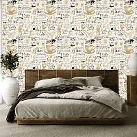 Self Adhesive Wallpapers (CoffeeShop) Wall Stickers Extra Large (300x40cm) for Bedroom | Livingroom | Kitchen | Hall Etc-thumb3