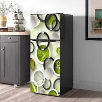 Self Adhesive Fridge Sticker Single/Double Door Full Size (160x60) Cm Fridge Stickers | Refrigerator Wall Stickers for Kitchen Decoration | Sticker for Fridge Door (GolGreen)-thumb2