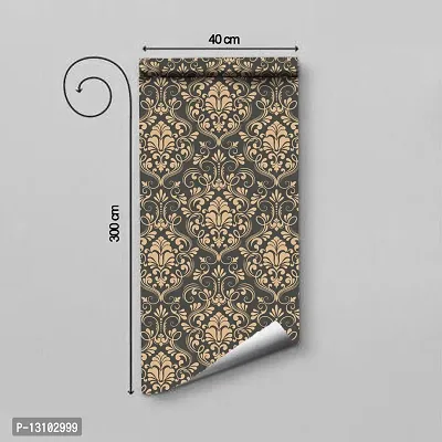 WALLWEAR - Self Adhesive Wallpaper For Walls And Wall Sticker For Home D&eacute;cor (BlackAndGold) Extra Large Size (300x40cm) 3D Wall Papers For Bedroom, Livingroom, Kitchen, Hall, Office Etc Decorations-thumb2