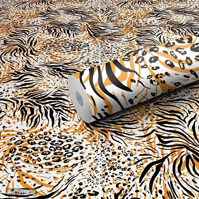 DeCorner - Self Adhesive Wallpaper for Walls (TigerSkin) Extra Large Size (300x40) Cm Wall Stickers for Bedroom | Wall Stickers for Living Room | Wall Stickers for Kitchen | Pack of-1