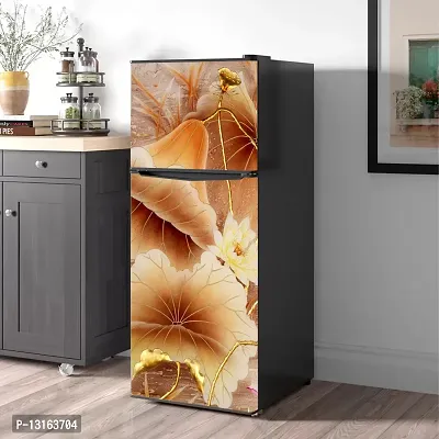 Self Adhesive Fridge Sticker Single/Double Door Full Size (160x60) Cm Fridge Stickers | Refrigerator Wall Stickers for Kitchen Decoration | Sticker for Fridge Door (PistilFlowers)-thumb3