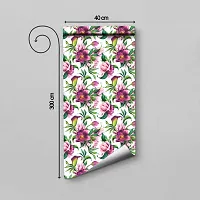 WALLWEAR - Self Adhesive Wallpaper For Walls And Wall Sticker For Home D&eacute;cor (LillyFlower) Extra Large Size (300x40cm) 3D Wall Papers For Bedroom, Livingroom, Kitchen, Hall, Office Etc Decorations-thumb1