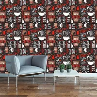 Self Adhesive Wallpapers (CoffeeCup) Wall Stickers Extra Large (300x40cm) for Bedroom | Livingroom | Kitchen | Hall Etc-thumb2