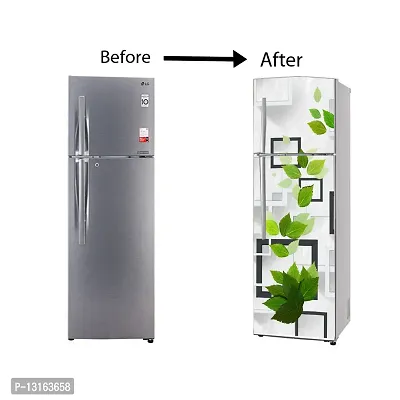 Self Adhesive Fridge Sticker Single/Double Door Full Size (160x60) Cm Fridge Stickers | Refrigerator Wall Stickers for Kitchen Decoration | Sticker for Fridge Door (BoxNLeaves)-thumb5