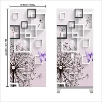 Self Adhesive Almirah Stickers, Wall Stickers, Decorative Sticker Wallpaper for Home Wardrobe Doors (WhiteBoxAlmirah) PVC Vinyl Size Large (39 x 84 Inch)-thumb1