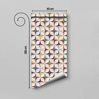 Self Adhesive Wallpapers (4ColorFlower) Wall Stickers Extra Large (300x40cm) for Bedroom | Livingroom | Kitchen | Hall Etc-thumb1