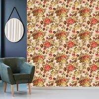 Self Adhesive Wallpapers (VintageRose) Wall Stickers Extra Large (300x40cm) for Bedroom | Livingroom | Kitchen | Hall Etc-thumb3