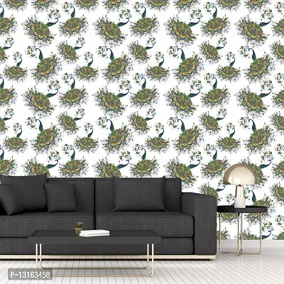 Self Adhesive Wallpapers (Peacock) Wall Stickers Extra Large (300x40cm) for Bedroom | Livingroom | Kitchen | Hall Etc-thumb3