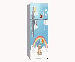 Self Adhesive Fridge Sticker Single/Double Door Full Size (160x60) Cm Fridge Stickers | Refrigerator Wall Stickers for Kitchen Decoration | Sticker for Fridge Door (RainbowTeddy)-thumb3