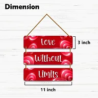 DeCorner Decorative Wooden Printed all Hanger | Wall Decor for Living Room | Wall Hangings for Home Decoration | Bedroom Wall Decor | Wooden Wall Hangings Home.(Love Without Limits)-thumb1