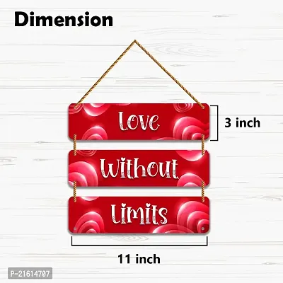 DeCorner Decorative Wooden Printed all Hanger | Wall Decor for Living Room | Wall Hangings for Home Decoration | Bedroom Wall Decor | Wooden Wall Hangings Home.(Love Without Limits)-thumb2