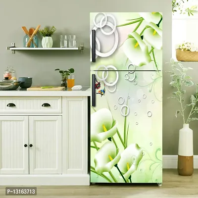 Self Adhesive Fridge Sticker Single/Double Door Full Size (160x60) Cm Fridge Stickers | Refrigerator Wall Stickers for Kitchen Decoration | Sticker for Fridge Door (RingRose)-thumb3