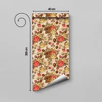 Self Adhesive Wallpapers (VintageRose) Wall Stickers Extra Large (300x40cm) for Bedroom | Livingroom | Kitchen | Hall Etc-thumb1