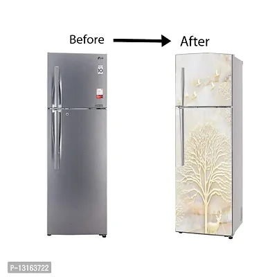 Self Adhesive Fridge Sticker Single/Double Door Full Size (160x60) Cm Fridge Stickers | Refrigerator Wall Stickers for Kitchen Decoration | Sticker for Fridge Door (SkyWorld)-thumb5