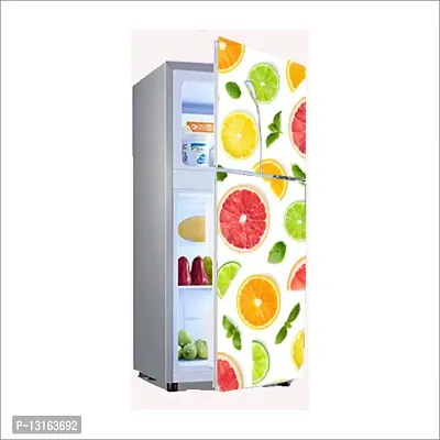 Self Adhesive Fridge Sticker Single/Double Door Full Size (160x60) Cm Fridge Stickers | Refrigerator Wall Stickers for Kitchen Decoration | Sticker for Fridge Door (LemonPieces)-thumb4