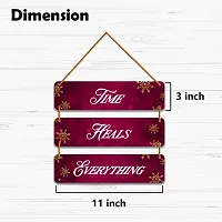 DeCorner Decorative Wooden Printed all Hanger | Wall Decor for Living Room | Wall Hangings for Home Decoration | Bedroom Wall Decor | Wooden Wall Hangings Home.(Time Heals Everything)-thumb1