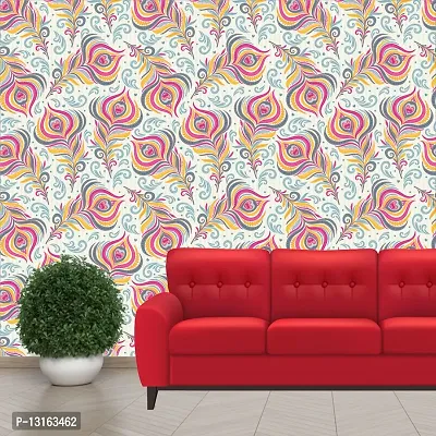 Self Adhesive Wallpapers (PeacockTexture) Wall Stickers Extra Large (300x40cm) for Bedroom | Livingroom | Kitchen | Hall Etc-thumb3