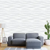 DeCorner - Self Adhesive Wallpaper for Walls (WhiteWave) Extra Large Size (300x40) Cm Wall Stickers for Bedroom | Wall Stickers for Living Room | Wall Stickers for Kitchen | Pack of-1-thumb4