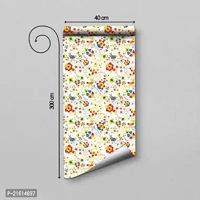 DeCorner - Self Adhesive Wallpaper for Walls (SparrowFlower) Extra Large Size (300x40) Cm Wall Stickers for Bedroom | Wall Stickers for Living Room | Wall Stickers for Kitchen | Pack of-1-thumb2