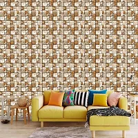 DeCorner - Self Adhesive Wallpaper for Walls (CrackBrick) Extra Large Size (300x40) Cm Wall Stickers for Bedroom | Wall Stickers for Living Room | Wall Stickers for Kitchen | Pack of-1-thumb2