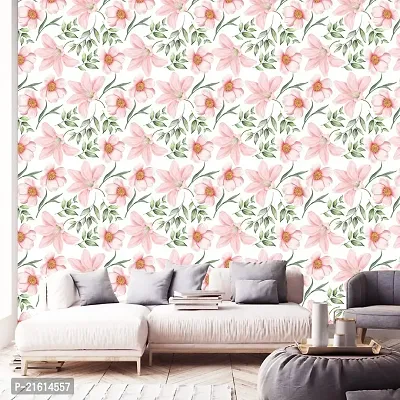 DeCorner - Self Adhesive Wallpaper for Walls (GulabiFool) Extra Large Size (300x40) Cm Wall Stickers for Bedroom | Wall Stickers for Living Room | Wall Stickers for Kitchen | Pack of-1-thumb4