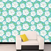 DeCorner - Self Adhesive Wallpaper for Walls (WhiteFlowerLeaf) Extra Large Size (300x40) Cm Wall Stickers for Bedroom | Wall Stickers for Living Room | Wall Stickers for Kitchen | Pack of-1-thumb1