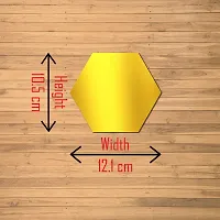 Premium Quality 16 Super Hexagon Gold Wall Decor Acrylic Mirror For Wall Stickers For Bedroom - Mirror Stickers For Wall Big Size Cm Acrylic Sticker For Home Decoration-thumb1