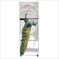 Self Adhesive Fridge Sticker Single/Double Door Full Size (160x60) Cm Fridge Stickers | Refrigerator Wall Stickers for Kitchen Decoration | Sticker for Fridge Door (DoublePeacock)-thumb3