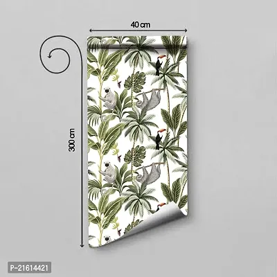 DeCorner - Self Adhesive Wallpaper for Walls (JungleMonkey) Extra Large Size (300x40) Cm Wall Stickers for Bedroom | Wall Stickers for Living Room | Wall Stickers for Kitchen | Pack of-1-thumb2