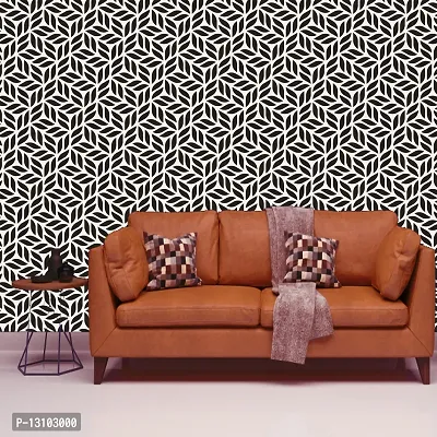 WALLWEAR - Self Adhesive Wallpaper For Walls And Wall Sticker For Home D&eacute;cor (BlackAndWhiteLeaf) Extra Large Size (300x40cm) 3D Wall Papers For Bedroom, Livingroom, Kitchen, Hall, Office Etc Decorations-thumb4