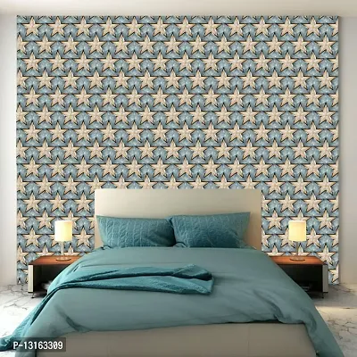 Self Adhesive Wallpapers (GoldStar) Wall Stickers Extra Large (300x40cm) for Bedroom | Livingroom | Kitchen | Hall Etc-thumb3