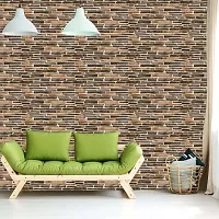 WALLWEAR - Self Adhesive Wallpaper For Walls And Wall Sticker For Home D&eacute;cor (StripBrick) Extra Large Size (300x40cm) 3D Wall Papers For Bedroom, Livingroom, Kitchen, Hall, Office Etc Decorations-thumb3