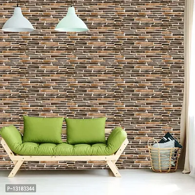 WALLWEAR - Self Adhesive Wallpaper For Walls And Wall Sticker For Home D&eacute;cor (StripBrick) Extra Large Size (300x40cm) 3D Wall Papers For Bedroom, Livingroom, Kitchen, Hall, Office Etc Decorations-thumb4