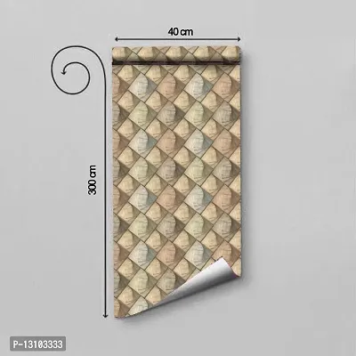 WALLWEAR - Self Adhesive Wallpaper For Walls And Wall Sticker For Home D&eacute;cor (SquarePeSquare) Extra Large Size (300x40cm) 3D Wall Papers For Bedroom, Livingroom, Kitchen, Hall, Office Etc Decorations-thumb2