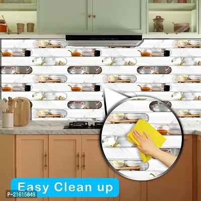 DeCorner -3DWallpapers for Kitchen Waterproof Extra Large (40x200) Cm Kitchen Wallpapers oilproof |Kitchen Wallpapers for Walls |Self Adhesive Wallpaper Vinyl Stickers for Kitchen.(Tube Kitchen Tile)-thumb2