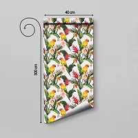 DeCorner - Self Adhesive Wallpaper for Walls (ParrotOnTree) Extra Large Size (300x40) Cm Wall Stickers for Bedroom | Wall Stickers for Living Room | Wall Stickers for Kitchen | Pack of-1-thumb1