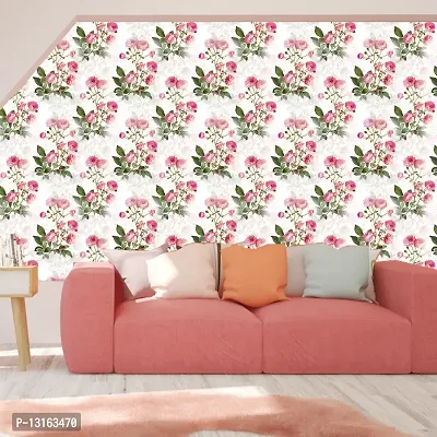 Self Adhesive Wallpapers (PinkMarigold) Wall Stickers Extra Large (300x40cm) for Bedroom | Livingroom | Kitchen | Hall Etc-thumb4