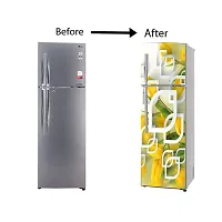 Self Adhesive Fridge Sticker Single/Double Door Full Size (160x60) Cm Fridge Stickers | Refrigerator Wall Stickers for Kitchen Decoration | Sticker for Fridge Door (LeafNLeaf)-thumb4