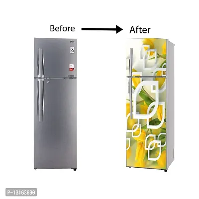 Self Adhesive Fridge Sticker Single/Double Door Full Size (160x60) Cm Fridge Stickers | Refrigerator Wall Stickers for Kitchen Decoration | Sticker for Fridge Door (LeafNLeaf)-thumb5