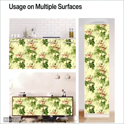 Self Adhesive Wallpapers (GreenRose) Wall Stickers Extra Large (300x40cm) for Bedroom | Livingroom | Kitchen | Hall Etc-thumb5